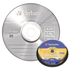 Verbatim 威寶 DVD+RW 空白光盤 4X 4.7GB 10p + 蛋糕桶, 單品
