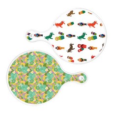 로엠디자인 원형 서빙 도마보드 2p 마트로시카 세트, 마트로시카, 청록장미넝쿨, 1세트