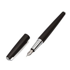 KACO BALANCE 고급 만년필 + 케이스, F, 블랙