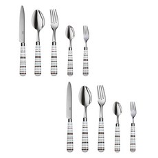 퀴드노비 디너 5종 2인세트, 산타크루즈 민트, 테이블 나이프 2p + 스푼 2p + 포크 2p + 티스푼 2p + 케익 포크 2p