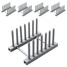 블럭마트 주방 접시꽂이 정리대 그레이, 5개입
