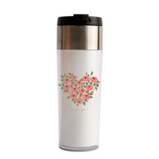 디자인아지트 기성 스텐 텀블러 로즈하트, 혼합 색상, 340ml, 1개