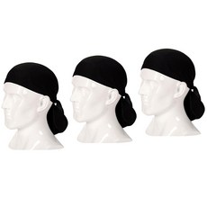 블럭마트 오토바이 자전거 반다나 두건 3p, 블랙
