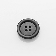 HR빅버튼 플러스 무광 단추 21mm, 블랙, 4개