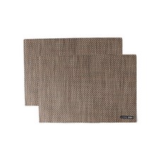 젠 리빙 직사각 압착 테이블매트 2p, 믹스브라운, 가로세로(38 x 26 cm), 2개