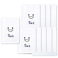 송월타월 요일기분 타올 10p + 미용32 수건, 토, 흰색, 1세트