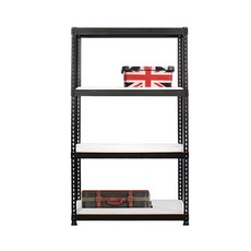 폴던스랙 쉽고 빠른 조립 스탠드선반 700 x 500 x 1200 mm 4단, 블랙