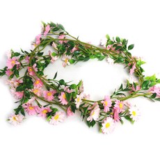JOART 雛菊 花 藤蔓 人造花, 粉色, 1個