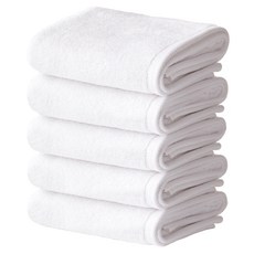 소프트터치 데일리수건 40 x 80 cm 120g, 화이트, 5개