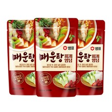샘표 매운탕찌개 양념, 140g, 3개입