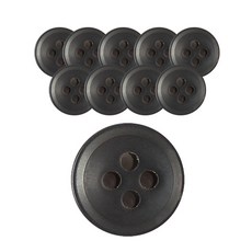두양 DY와이셔츠 단추7 레이 10mm, BK, 10개