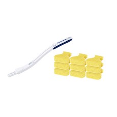 쓰리엠 크린스틱 향기톡톡 변기청소 핸들 + 리필 9p, 레몬, 1세트