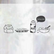 디자인수풀 컬러 안개 창문용 시트지, 브레드 세트