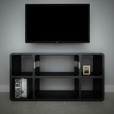 큐빅스 2 슬림디자인유닛 1S TV장, 블랙