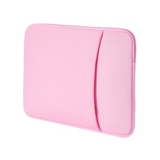 아리코 맥북 노트북 파스텔 포켓 파우치, 핑크, 15.6in