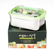 쓰리스타 펌앤락 더블펌프 진공용기, 3700ml, 1개