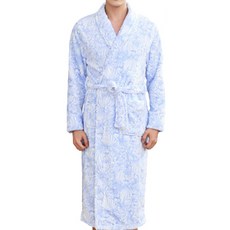 더자카 로열 플라워 플란넬 샤워가운 XL, Y230LBBE047, 1개