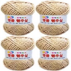 행복뜨기 행주 뜨개실 4p, 3 오토밀베이지, 4개