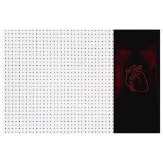 앤비커머스 인테리어타공판 하트하트 우WHITE, 1개