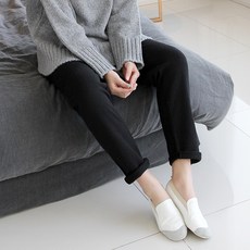 봉봉스토리 하프배기 기모 팬츠 임부복