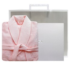 송월타월 30수호텔컬러풀 샤워가운 S + 케이스 + 종이쇼핑백, 분홍, 1세트