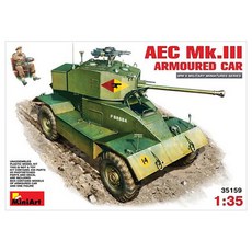 Mini Art 1:35 AEC MkIII 裝甲車塑料模型裝甲車, 1個