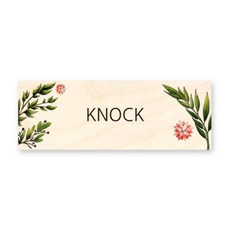 모두의팩토리 그린 도어사인 자작나무 디자인 문패, 25 KNOCK