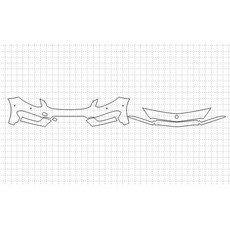 헥시스 벤츠 B-CLASS AMG LINE 2018 PVC재질 BUMPER 60.96cm SENSORS PPF보호필름, 1개 - 범퍼보호필름