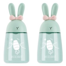 푸코 매직 래빗 투명보틀 2p, 시안, 400ml