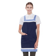 소망 Medium Edge 줄무늬 앞치마 A513, 네이비