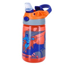 Contigo 오토씰 기즈모 플맆 유아용 물통, 텐저린 수퍼히로, 414ml, 1개