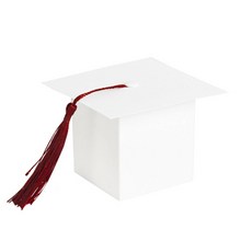 도나앤데코 졸업 축하 학사모상자, 화이트, 20개입