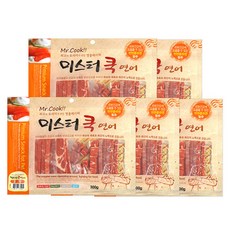 미스터쿡 강아지 간식 큐브&슬라이스 혼합, 연어맛, 5개