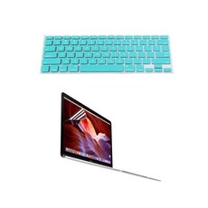 뉴비아 한글각인 맥북 13에어 민트실리콘 키스킨 + 액정필름, 혼합 색상, 1세트