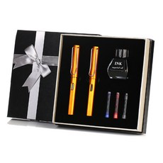 미니띠네 미니제이드 스승님 감사 기프트 2종 볼펜 만년필 잉크 세트, 0.5mm, 오렌지