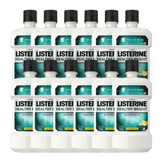 리스테린 헬씨 브라이트 구강청결제, 750ml, 12개
