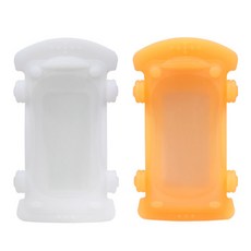 아가프라 핸드폰 리모컨 치발기 2p 세트, 3개월~, 화이트, 오렌지