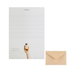 삼육오데이 디자인 편지세트 편지지 20p + 봉투 10p, 오렌지주스, 1세트