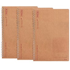 앨범샵 크라프트 5mm 그리드 노트 N356, 혼합 색상, 3개입