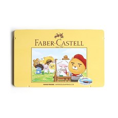 파버카스텔 수채색연필 카카오 라이언 + 컬러링 엽서 2종 + 붓, 36색, 1개