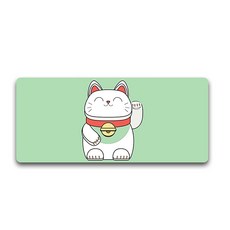 알럽컴 행운의 고양이 마우스 장패드 300 x 800 x 3 mm, 4TYPE(민트), 1개