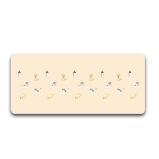 알럽컴 행운의 고양이 마우스 장패드 300 x 800 x 3 mm, 1TYPE(베이지), 1개