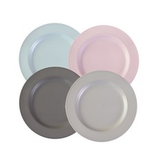 프렐류드 미떼 플레이트 접시 20cm 4p, 1세트, 접시 핑크 + 민트 + 다크그레이 + 라이트그레이