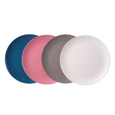나인웨어 프렌즈 파티 접시세트, 1세트, 접시 아이보리 + 그레이 + 핑크 + 블루