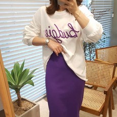 모노타임 여성용 알콩 달콩 루즈핏 티셔츠 스커트 세트