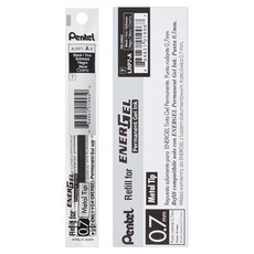 펜텔 에너겔퍼먼트 리필심 0.7mm LRP7-A, black, 12개입