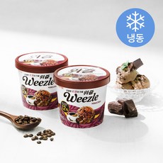 롯데웰푸드 위즐 커피 & 초코퍼지 아이스크림 (냉동), 660ml, 2개