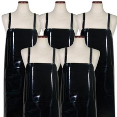 바이데코 대형 양면 방수 앞치마, 블랙, 5개