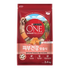 퓨리나 원 1세 이상 연어 피부건강 강아지사료, 3.4kg, 1개