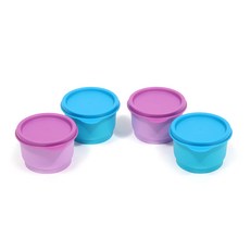 타파웨어 모듈러볼 4인조 밀폐용기, 1세트, 용기 블루 140ml x 2p + 보라 140ml x 2p